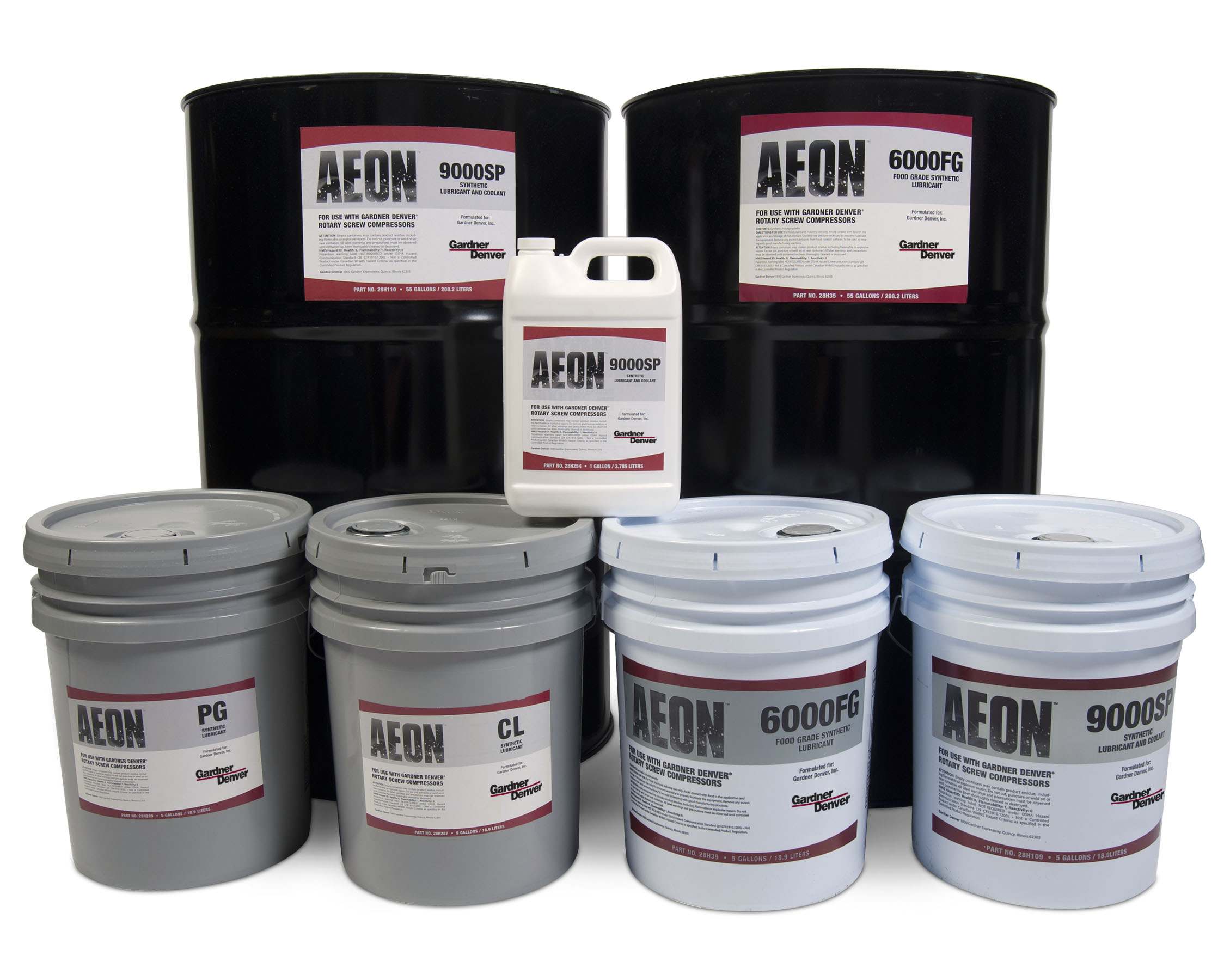 Óleo AEON 4000 Gardner Denver para compressor de parafuso