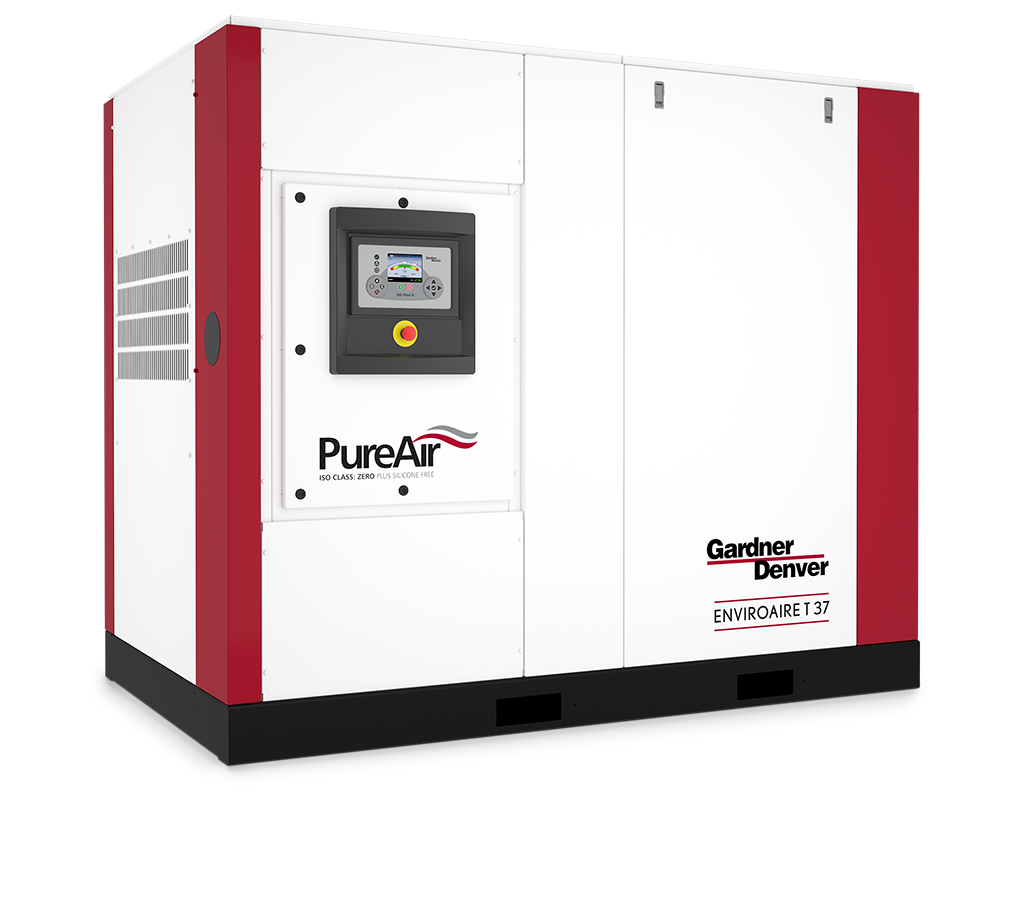 Compressor sem óleo para indústria têxtil EnviroAire T/TVS 37-45 kW Gardner Denver